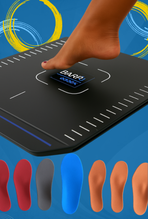 Palmilha ortopédica personalizada com Baroscan